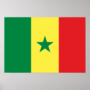 Senegal-Flagge Poster