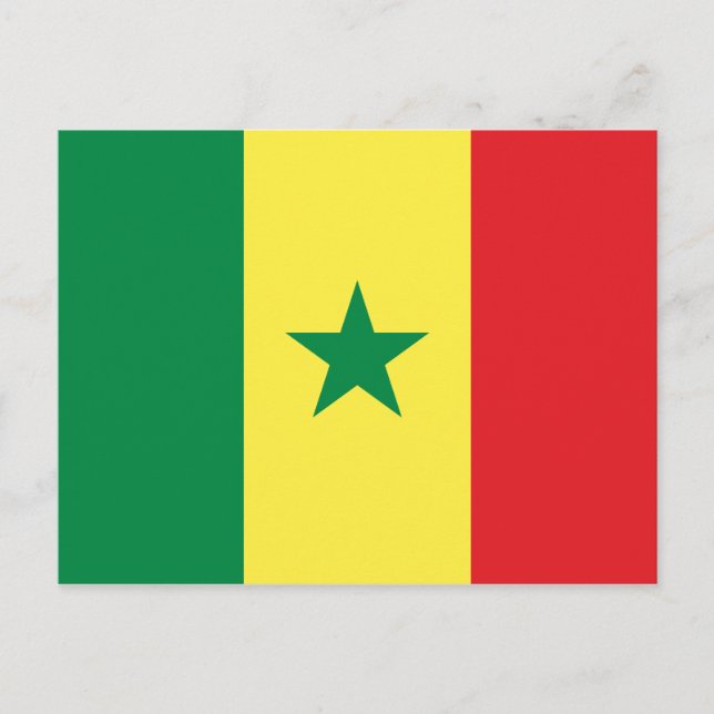 Senegal-Flagge Postkarte (Vorderseite)