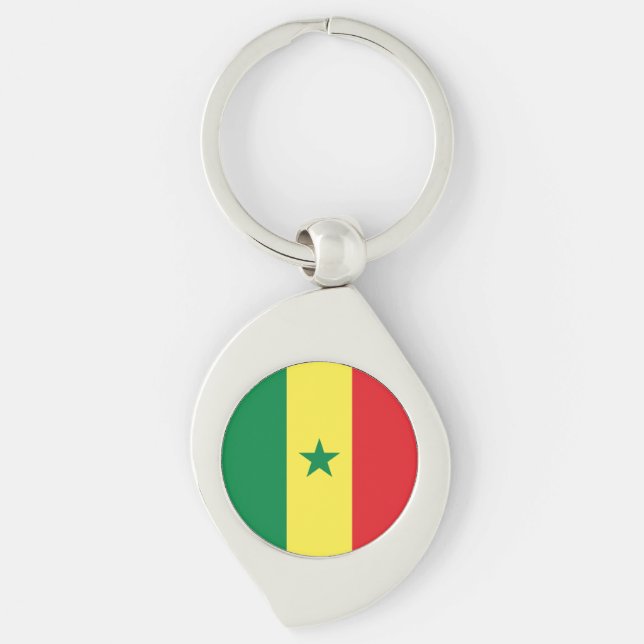 Senegal-Flagge Schlüsselanhänger (Vorderseite)