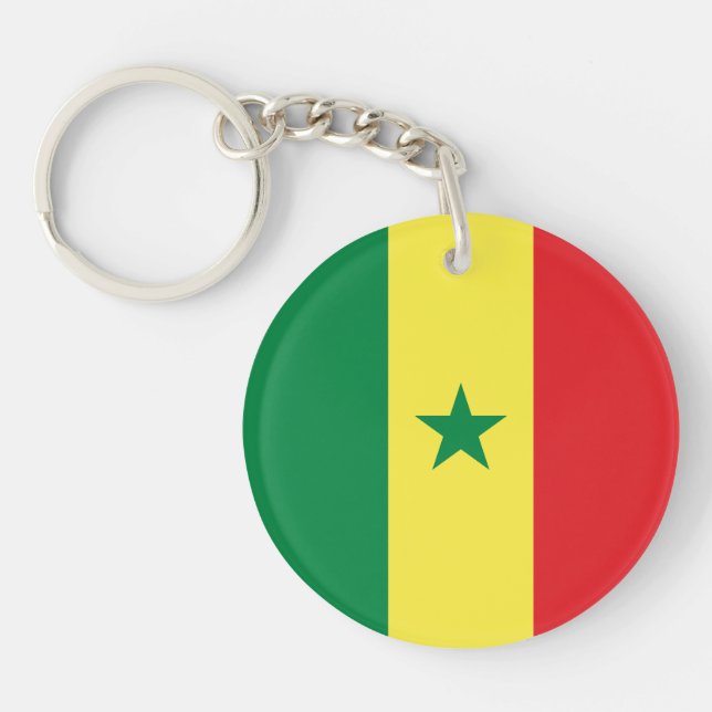 Senegal-Flagge Schlüsselanhänger (Vorderseite)