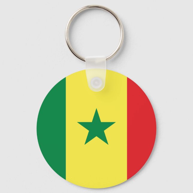 Senegal-Flagge Schlüsselanhänger (Vorderseite)