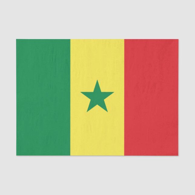 Senegal-Flagge Seidenpapier (Vorderseite)