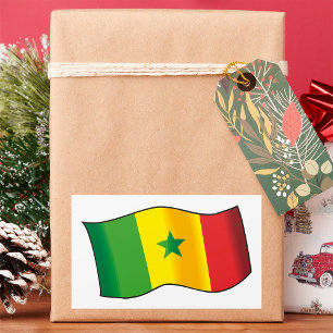 Senegal-Flagge Senegalischer Stolz Grün Gelb Rot Rechteckiger Aufkleber