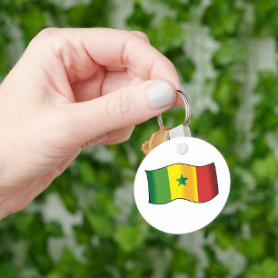Senegal-Flagge Senegalischer Stolz Grün Gelb Rot Schlüsselanhänger