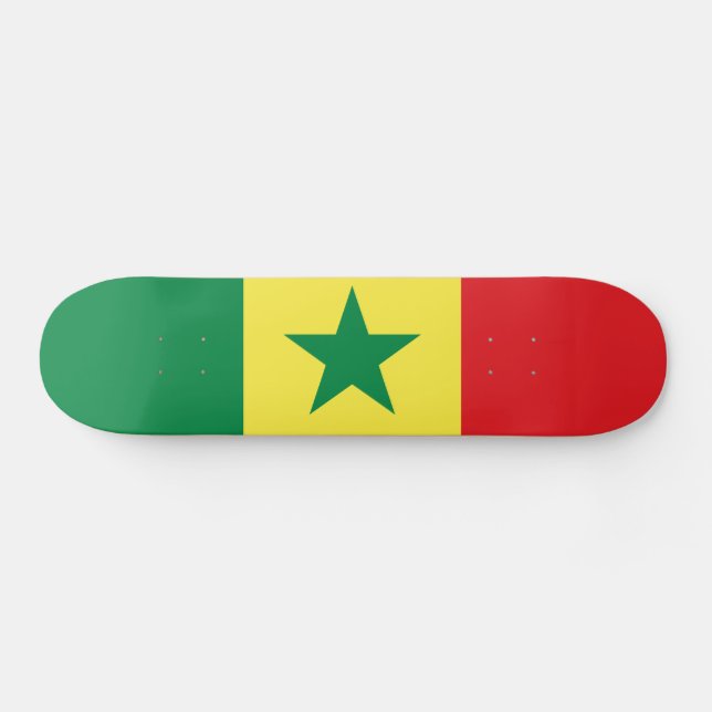 Senegal-Flagge Skateboard (Horizontal)