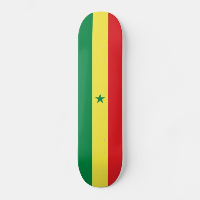 Senegal-Flagge Skateboard (Vorderseite)