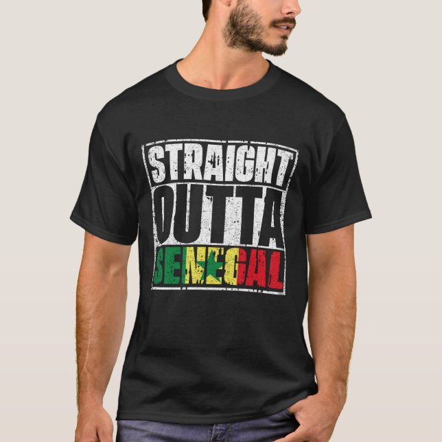 Senegal-Flagge T-Shirt (Vorderseite)