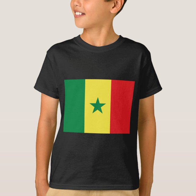 Senegal-Flagge T-Shirt (Vorderseite)