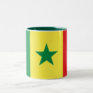 Senegal-Flagge Zweifarbige Tasse