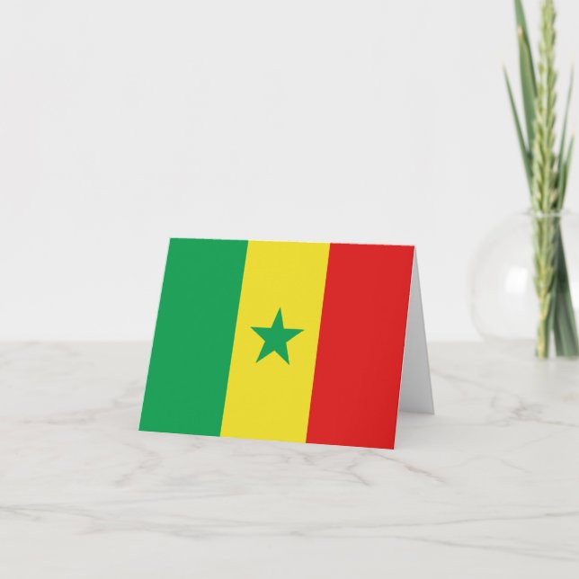 Senegal Flaggennotecard Karte (Vorderseite)