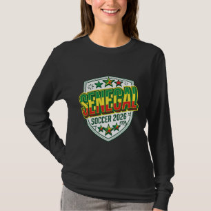 Senegal Fußball 2026 Fußball Fett Land Schriftzug T-Shirt