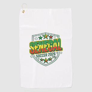 Senegal Fußball 2026 Fußball Fett Land Typografie Golfhandtuch