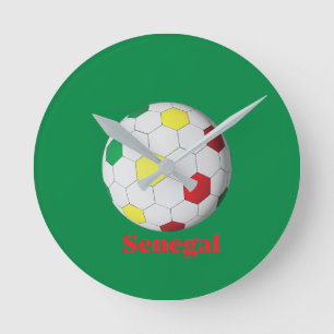 Senegal Fußball Runde Wanduhr