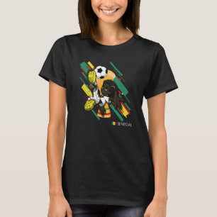 Senegal Fußball Soccer Kinder spielen Fußball Tor T-Shirt