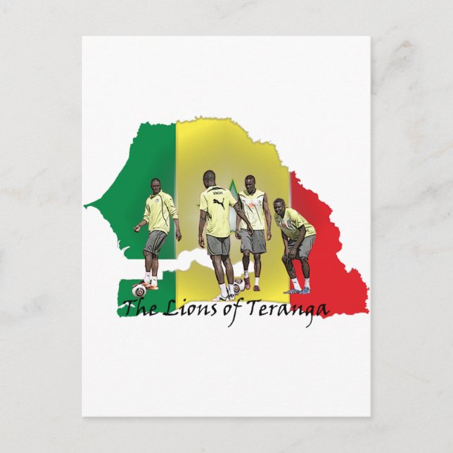 Senegal Futbol Postkarte (Vorderseite)