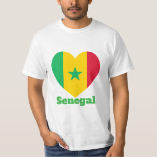 Senegal Heart Flag T - Shirt