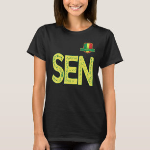 Senegal Human Flag Group Letter S and E and N Sene T-Shirt
