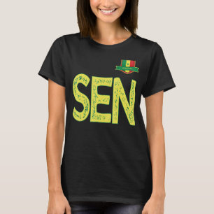 Senegal Human Flag Group Letter S and E and N Sene T-Shirt