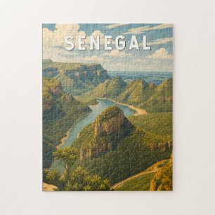 Senegal Illustration Reise Kunst Vintage Puzzle