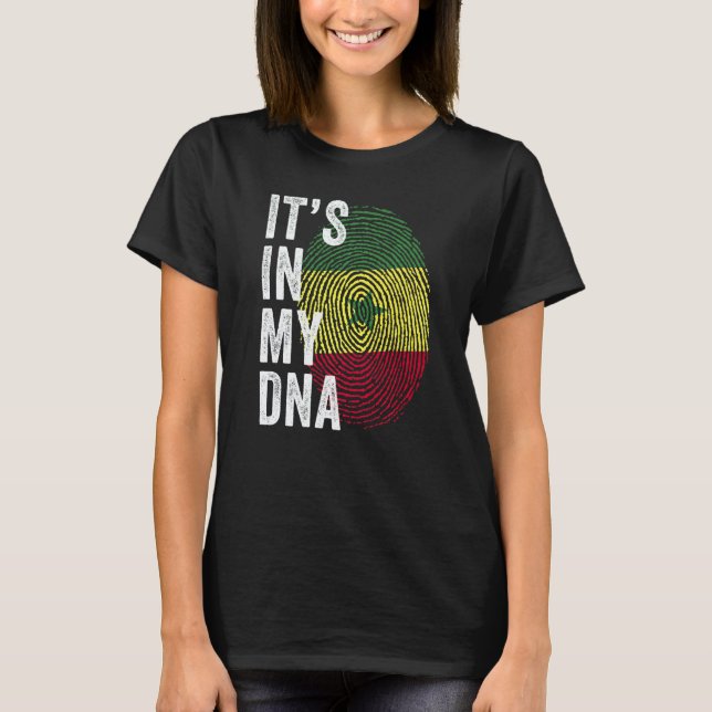 Senegal It's In My DNA Cute Senegalese Fingerprint T-Shirt (Vorderseite)