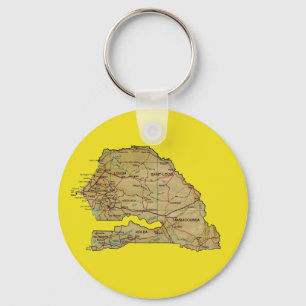 Senegal-Karten-Schlüsselanhänger Schlüsselanhänger