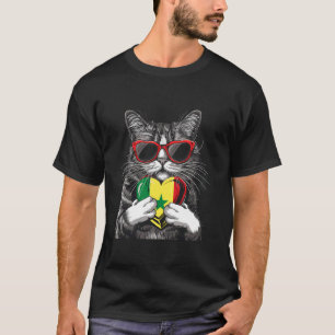 Senegal-Katze Senegalesischer Stolz Herz Senegales T-Shirt