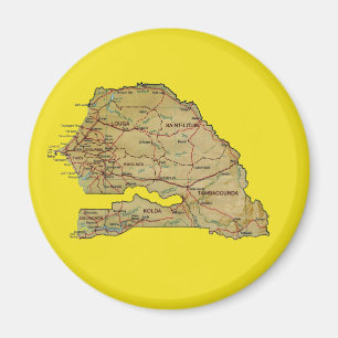 Senegal Map Magnet
