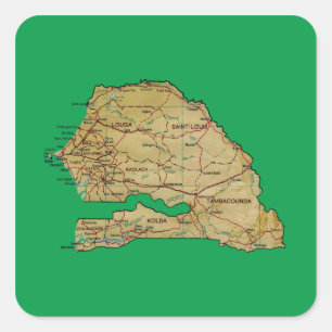 Senegal Map Sticker