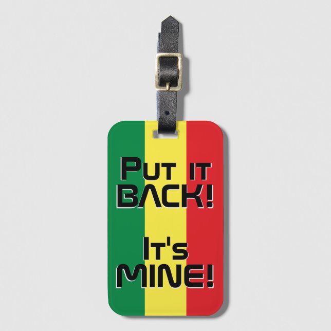 Senegal National Flag Funny Patriotic Gepäckanhänger (Vorderseite Vertikal)