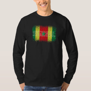 Senegal Nationale Flagge Vintag Grunge Senegalese T-Shirt