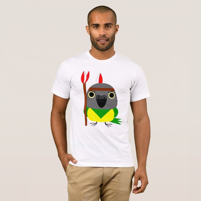 Senegal-Papagei, gebürtiger Ureinwohner-T - Shirt (Vorne ganz)
