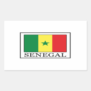 Senegal Rechteckiger Aufkleber