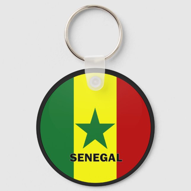 Senegal Roundel Qualitätsflagge Schlüsselanhänger (Vorderseite)
