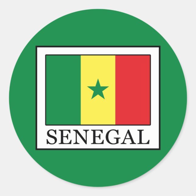 Senegal Runder Aufkleber (Vorderseite)