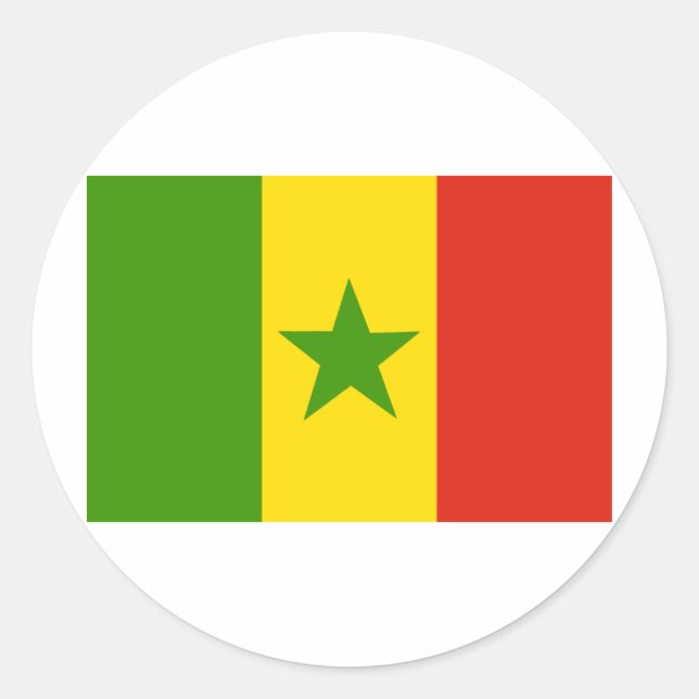 Senegal Runder Aufkleber (Vorderseite)