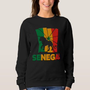 Senegal Senegalese Senegalische Flagge Löwe Tier S Sweatshirt