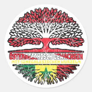 Senegal Senegalesisch Österreich Runder Aufkleber