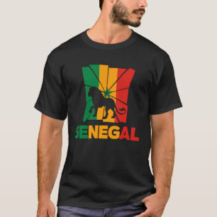 Senegal Senegalesische Senegalesische Flagge Lion T-Shirt