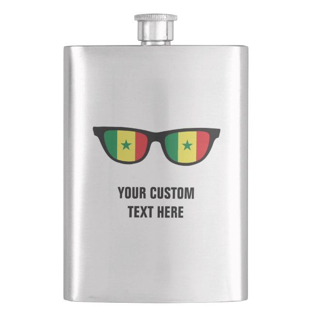 Senegal Shades Custom Flask Flachmann (Vorderseite)