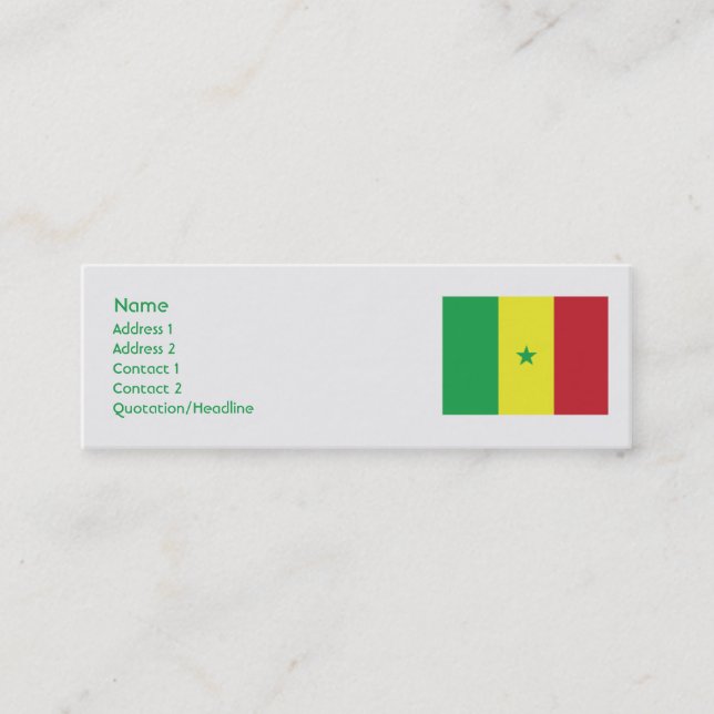 Senegal - Skinny Mini Visitenkarte (Vorderseite)