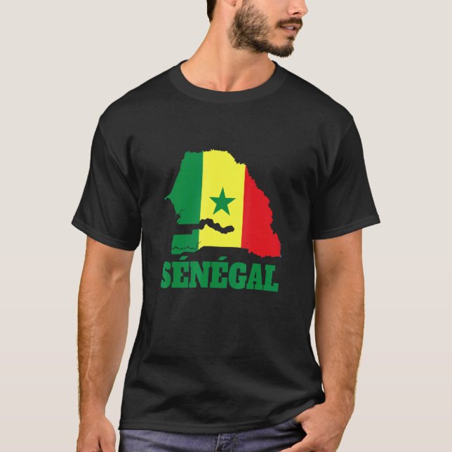 Senegal soccer & football fan 2022 Flag of Senegal T-Shirt (Vorderseite)