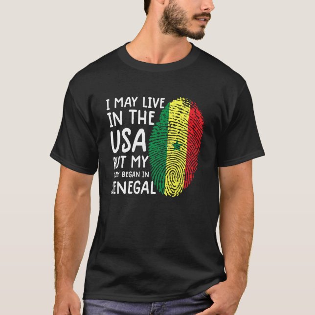 Senegal T-Shirt senegal flagge Shirt American Sene (Vorderseite)
