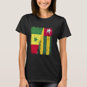 Senegal Togo Halbflagge Senegalesische Togolesisch T-Shirt