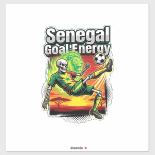 Senegal Tor Energie Skelett Stürmer Nationen Creat Aufkleber