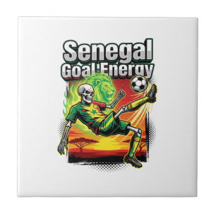 Senegal Tor Energie Skelett Stürmer Nationen Creat Fliese
