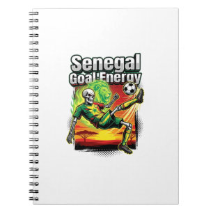 Senegal Tor Energie Skelett Stürmer Nationen Schaf Notizblock