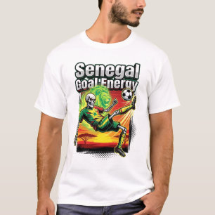 Senegal Tor Energie Skelett Stürmer Nationen Schaf T-Shirt
