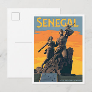 Senegal Vintage Reise  Postkarte