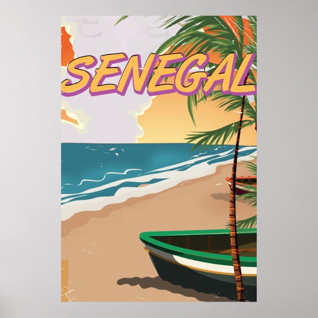 Senegal Vintages Strandposter. Poster (Vorne)