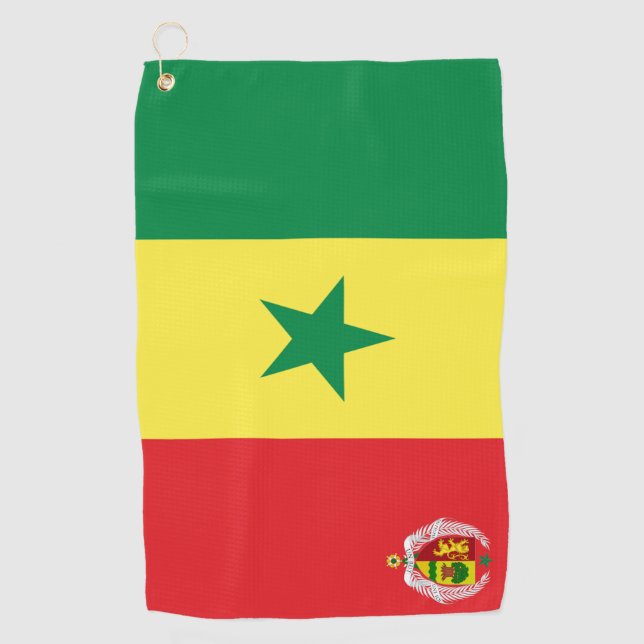 Senegal-Wappen Golfhandtuch (Vorderseite)